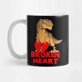 Dinosaur Broken Heart tees Mug